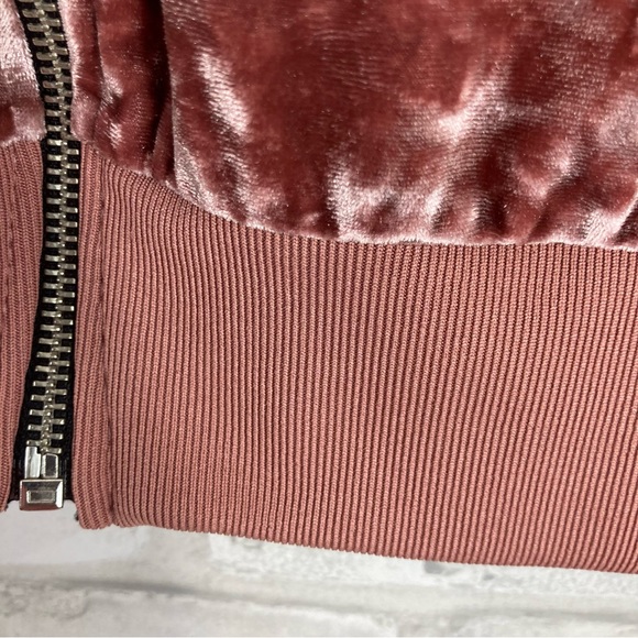 Missguided Women's Crushed Velvet Bomber Jacket Size 14 - Picture 11 of 14